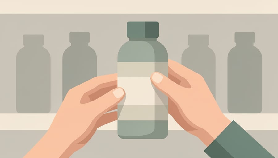 Person’s hands holding a canned cold brew while checking the label details (text not readable)